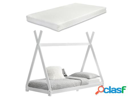 Estructura de Cama Infantil EN.CASA (Blanco - Madera -