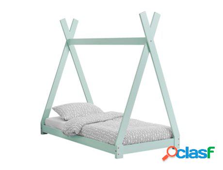 Estructura de Cama Infantil EN.CASA (Verde - Madera - 80x160