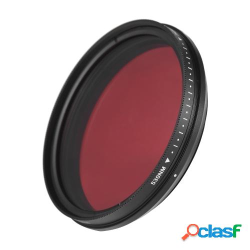 FOTGA Filtro infrarrojo ajustable de 62 mm Filtro de lente