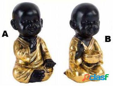 Figura HOGAR Y MÁS Monje Budista Dorado En Resina (11 x 10