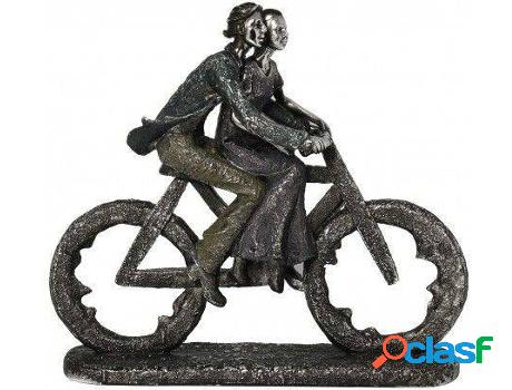 Figura HOGAR Y MÁS Romántica Plata Envejecida Diseño De