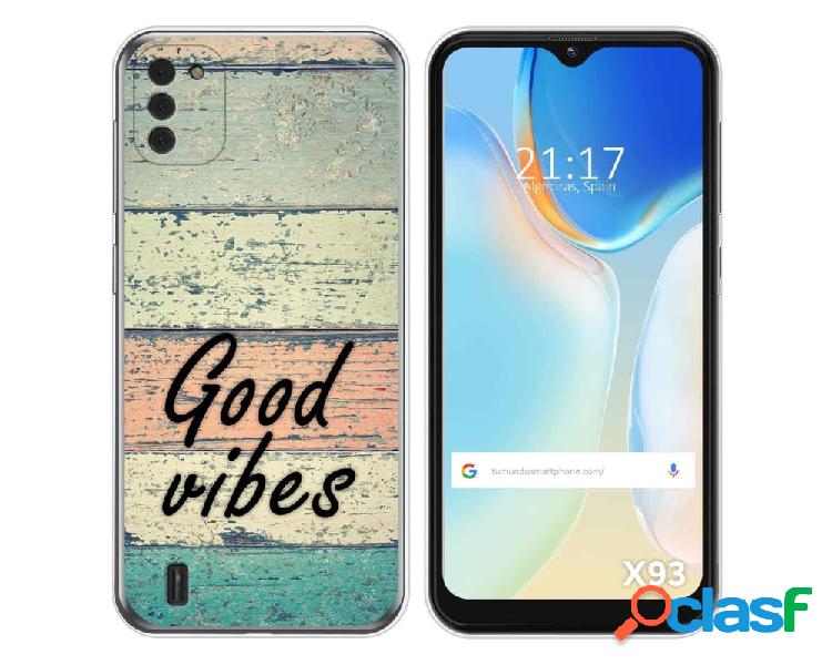 Funda para Doogee X93 TUMUNDOSMARTPHONE Dibujos Madera 01