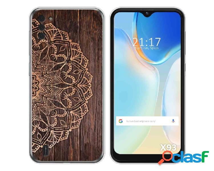 Funda para Doogee X93 TUMUNDOSMARTPHONE Dibujos Madera 06