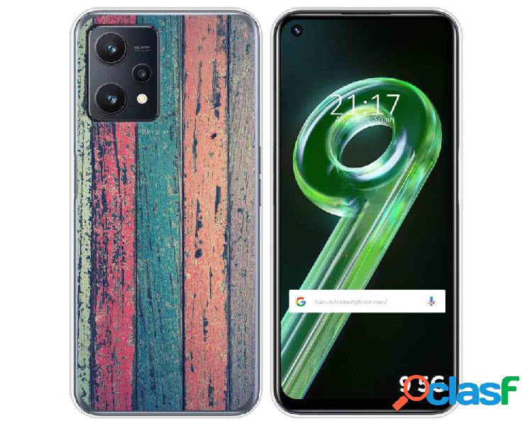 Funda para Realme 9 5G TUMUNDOSMARTPHONE Dibujos Madera 10