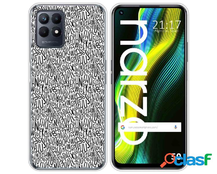 Funda para Realme Narzo 50 TUMUNDOSMARTPHONE Dibujos Letras