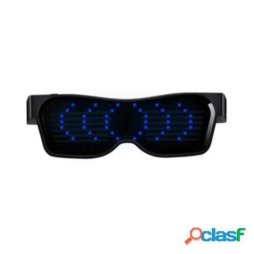 Gafas de luz LED recargables por USB Gafas BT Control de