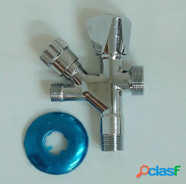 Grifo Tradicional Toma Pared 1/2-3/8"&3/4" Laton Cromado