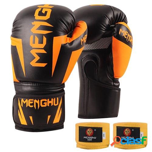 Guantes de boxeo con correas de soporte de muñeca Kick