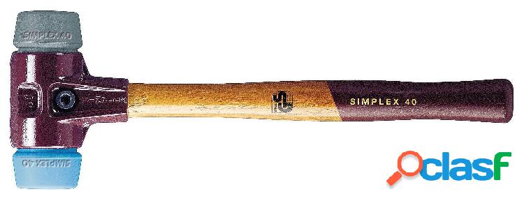 HALDER 3013.040 - Maza de TPE azul + gris Simplex Ø 40 mm