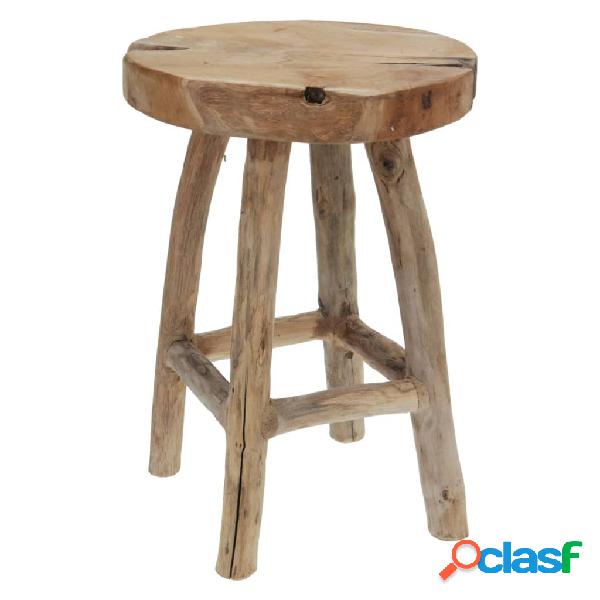 H&S Collection Taburete de madera de teca 42 cm