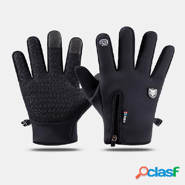 Hombres Pantalla táctil de fibra de carbono Polar Fleece a
