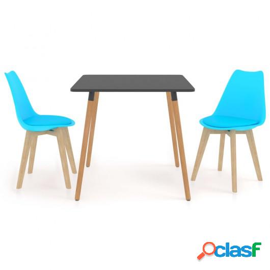 Juego de comedor 3 piezas azul