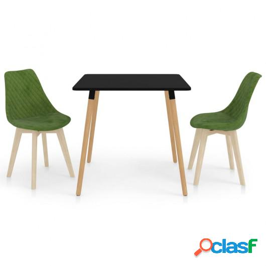 Juego de comedor 3 piezas verde claro