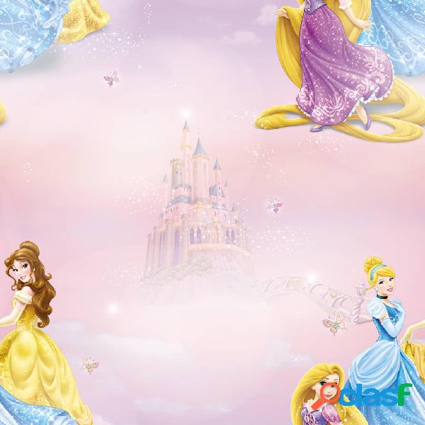 Kids at Home Papel pintado Pretty as A Princess rosa y azul