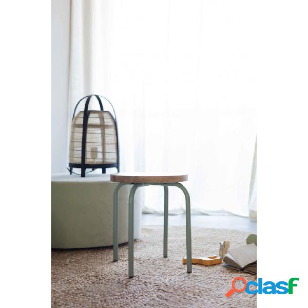 KidsDepot Juego de taburetes Circle 2 uds madera de mango