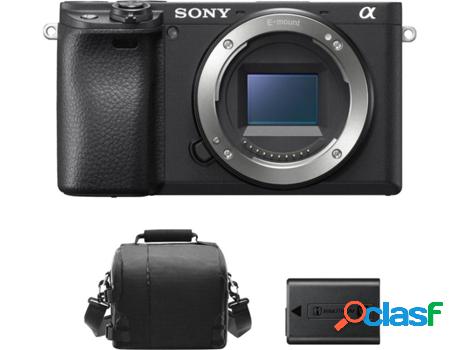 Kit Cámara Mirrorless, Bolsa y Batería SONY A6400 (24.2 MP