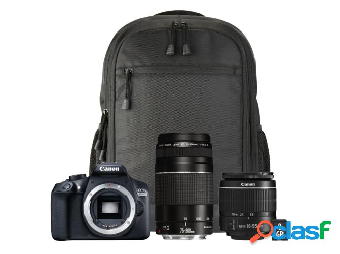 Kit Cámara Réflex CANON EOS 1300D + 18-55 + 75-300 (18 MP