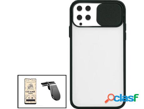 Kit Funda Slide Window Anti Choque Frosted, Cristal Templado