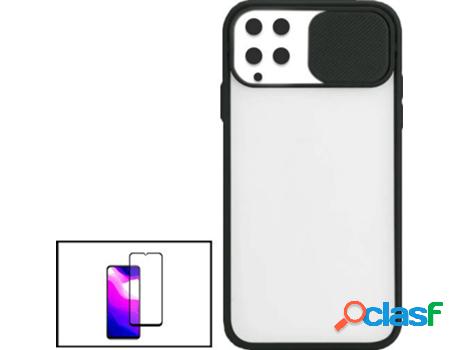 Kit Funda Slide Window Anti Choque Frosted y Protector 5D