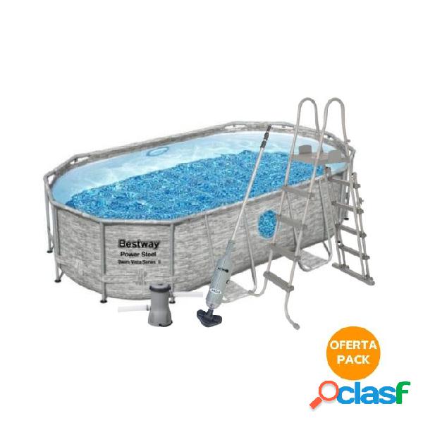 Kit Piscina Bestway Desmontable Tubular 427x250x100cm con