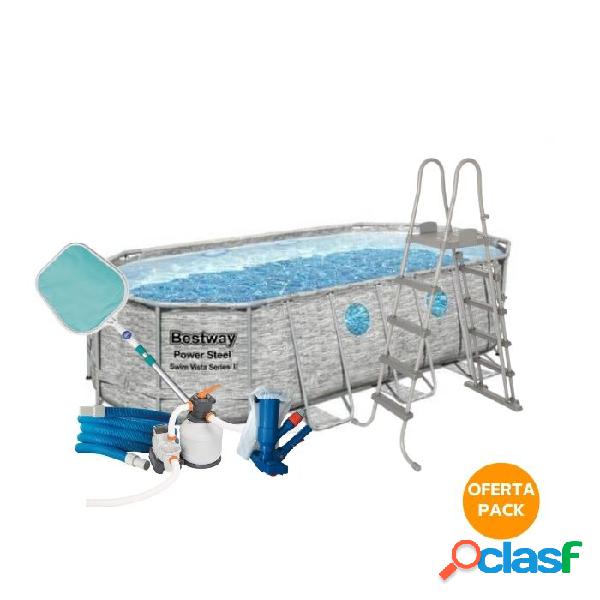 Kit Piscina Bestway Desmontable tubular 549x274x122cm con
