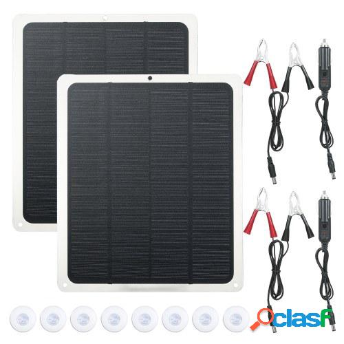 Kit de panel solar de 15 W CC 12 V/5 V con doble interfaz