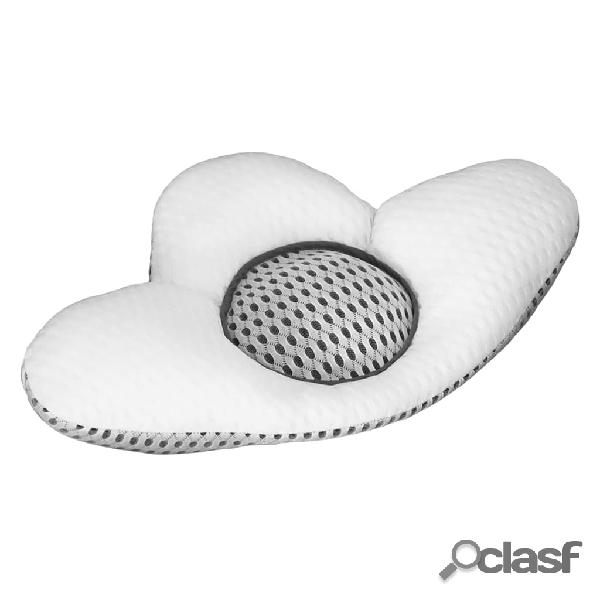 Konbanwa Cojín de respaldo Deluxe gris y blanco