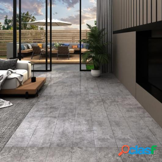 Lamas para suelo de PVC gris hormigón 5,26 m² 2 mm