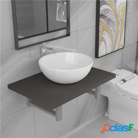 Lavabo de baño con estante de pared cerámica