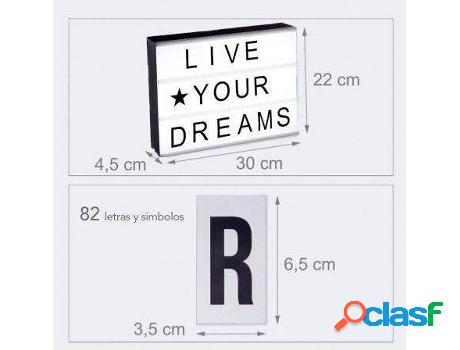 Lámpara De Mesa HOGAR Y MÁS Luz Letra (polipropileno)