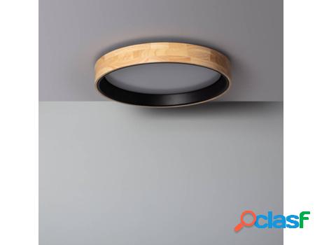 Lámpara LED LEDKIA Circular (Negro - LED Integrado - 30 W)