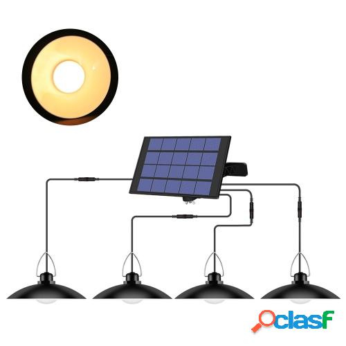 Lámpara colgante de energía solar con panel ajustable