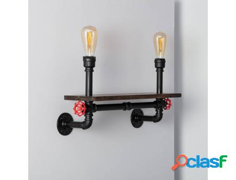Lámpara de Pared LEDKIA Fumbi (Negro - E27 - 40 W)