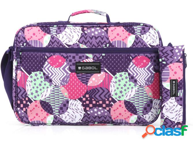 Maleta con Estuche GABOL Globe (26 x 38 x 6 cm - Violeta - 6