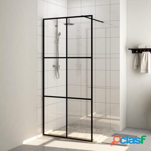 Mampara ducha accesible vidrio ESG transparente negro
