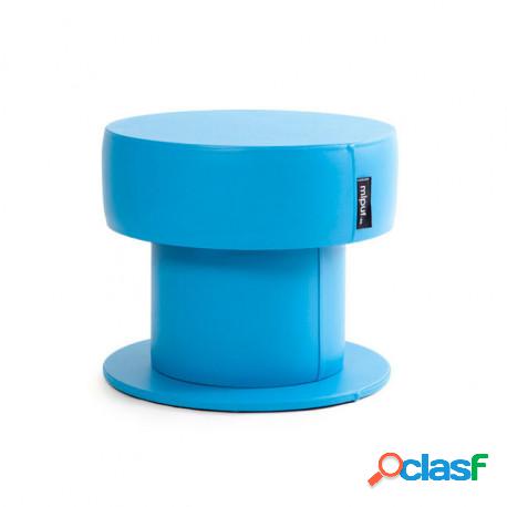Mesa Puff Tubular 60x50 Polipiel Azul Turquesa