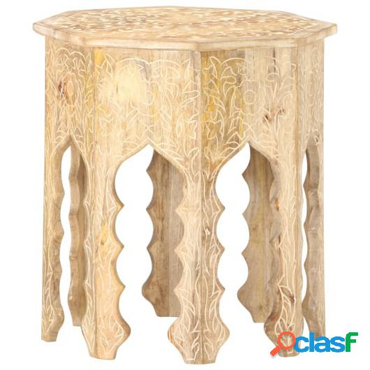 Mesa auxiliar de madera maciza de mango Ø48 cm