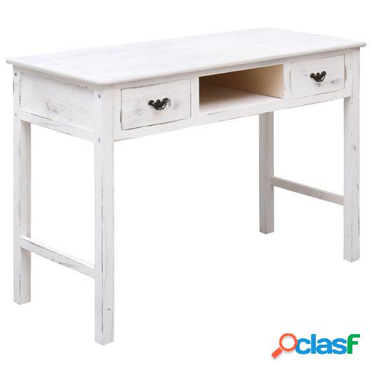 Mesa consola de madera blanco antiguo 110x45x76 cm