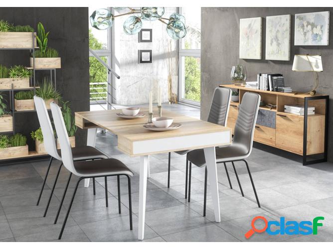Mesa de Comedor SKRAUT HOME NEWNORDICK140BLSO (Blanco mate -