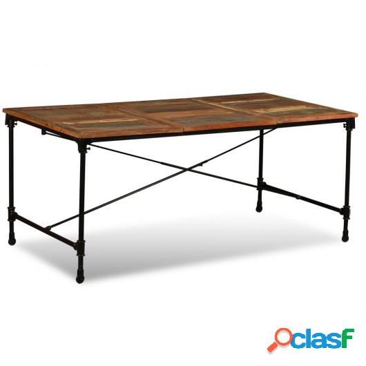 Mesa de comedor de madera maciza reciclada 180 cm