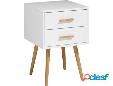 Mesitas de Noche Alabama (Blanco - MDF -40x40x61 cm)