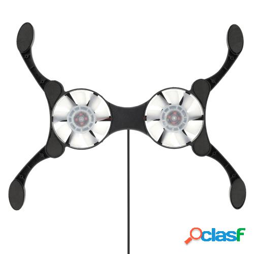 "Mini Portable plegable plegable USB Dual Fan Cooler Cooling