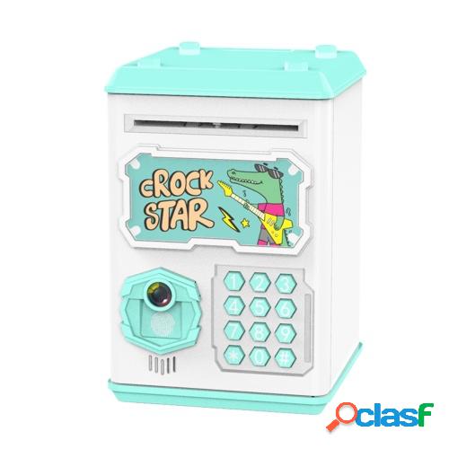 Mini alcancía electrónica de dibujos animados Cajero