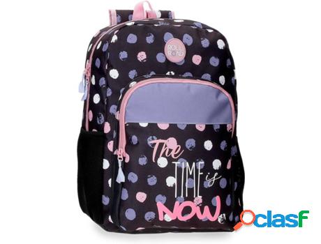 Mochila Escolar ROLL ROAD The Time Is Now Negro (30x40x13