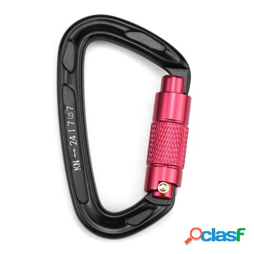 Mosquetón con compuerta de bloqueo automático 24KN Clips