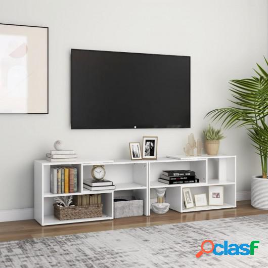 Mueble de TV blanco 149x30x52 cm aglomerado