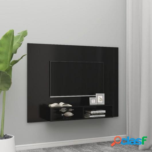 Mueble de TV de pared aglomerado negro 135x23,5x90 cm