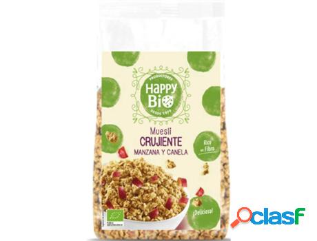 Muesli Crunchy de Manzanas y Canela HAPPY BIO (375 g)
