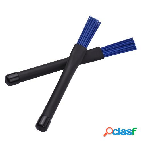 Muslady 2pcs Drum Stick Cepillo de tambor 1 par de baquetas