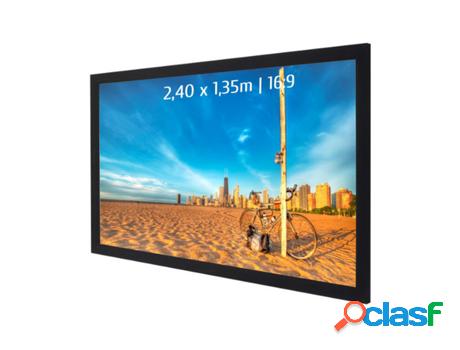 Pantalla de proyección fija con marco 2,40x1,35m, Formato